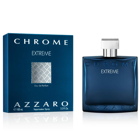 Azzaro Chrome Extreme Eau de Parfum - Mens Cologne - Woody, Citrus & Amber Fragrance, 3.3 Fl Oz