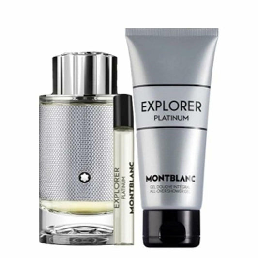 Mont Blanc Explorer Platinum 3Pc Men Set