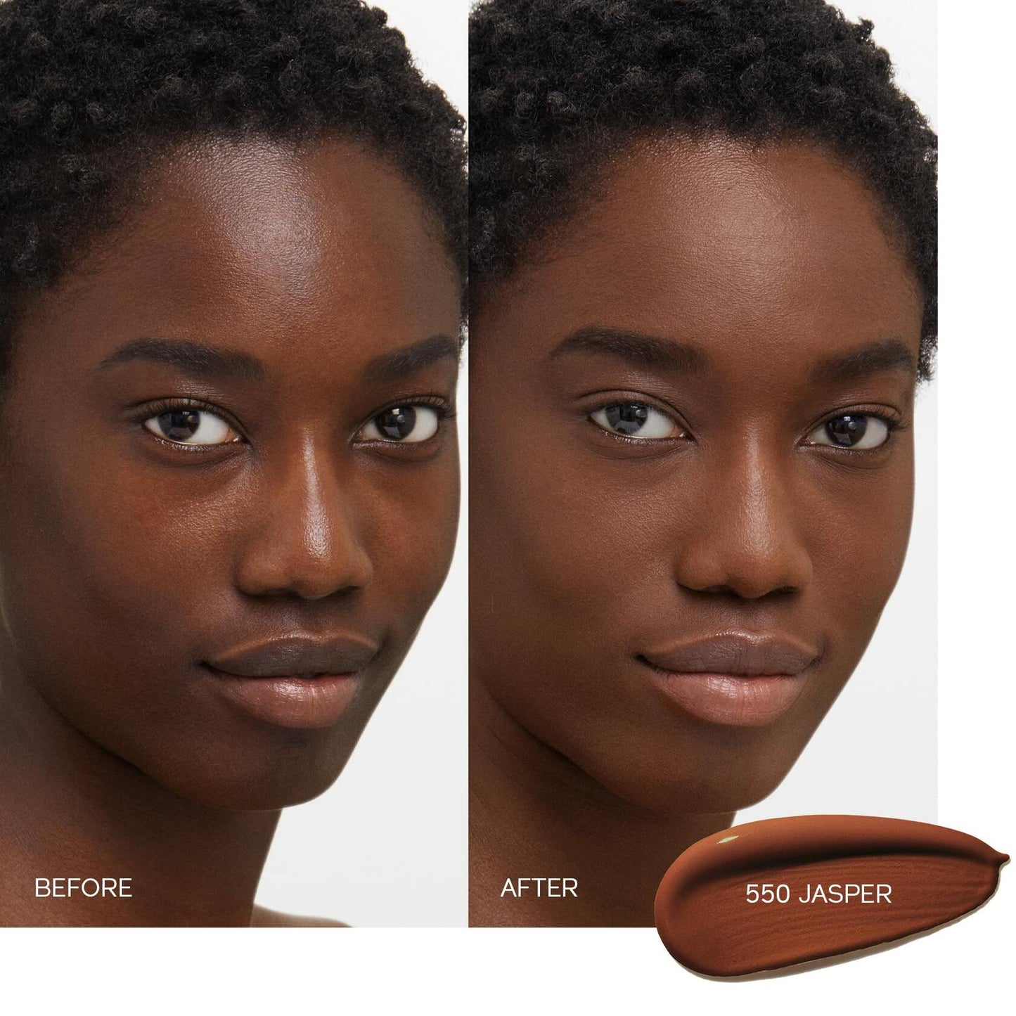 Shiseido Synchro Skin Self-Refreshing Foundation SPF 30, 550 Jasper - Medium, Buildable Coverage + 24-Hour Wear - Waterproof & Transfer Resistant - Non-Comedogenic