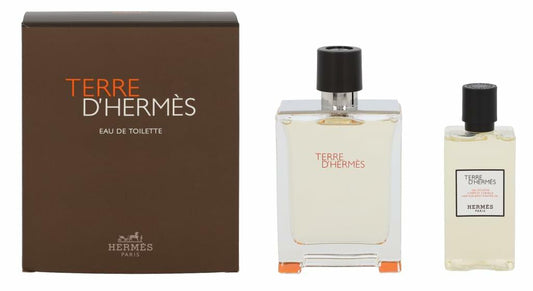 Hermes Terre D'hermes 2-Piece Gift Set for Men, (3.4 Oz Eau De Toilette Spray + 2.7 Oz Hair & Body Shower Gel)