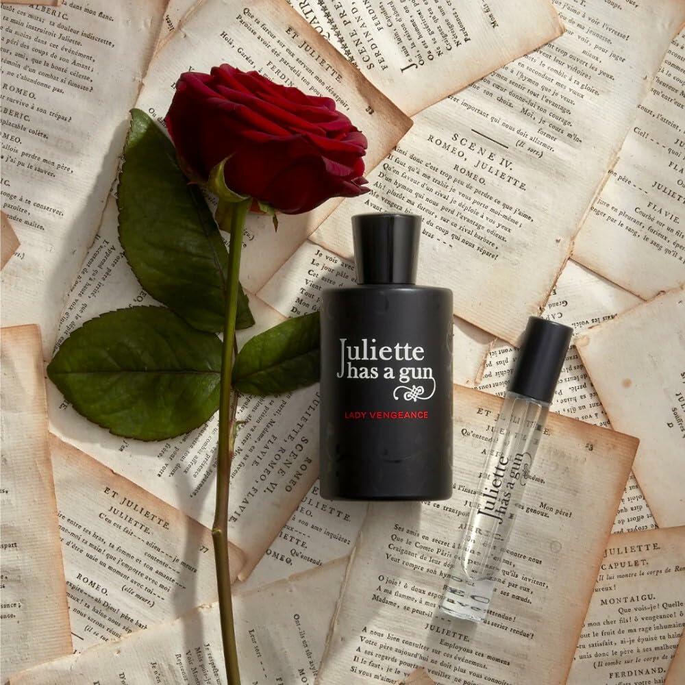 Juliette Has a Gun Lady Vengeance Eau de Parfum – Elegant Rose Travel Perfume for Women – Bulgarian Rose, Patchouli, Vanilla – Rich, Seductive Floral