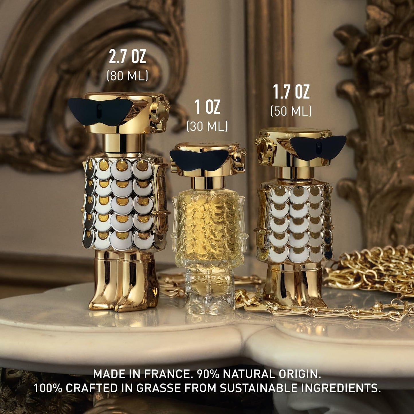 Rabanne Fame Eau de Parfum for Women - Fruity Floral Luxury Perfume with Mango, Jasmine & Incense - Long Lasting Refillable French Designer Fragrance Spray from Grasse, 1 oz