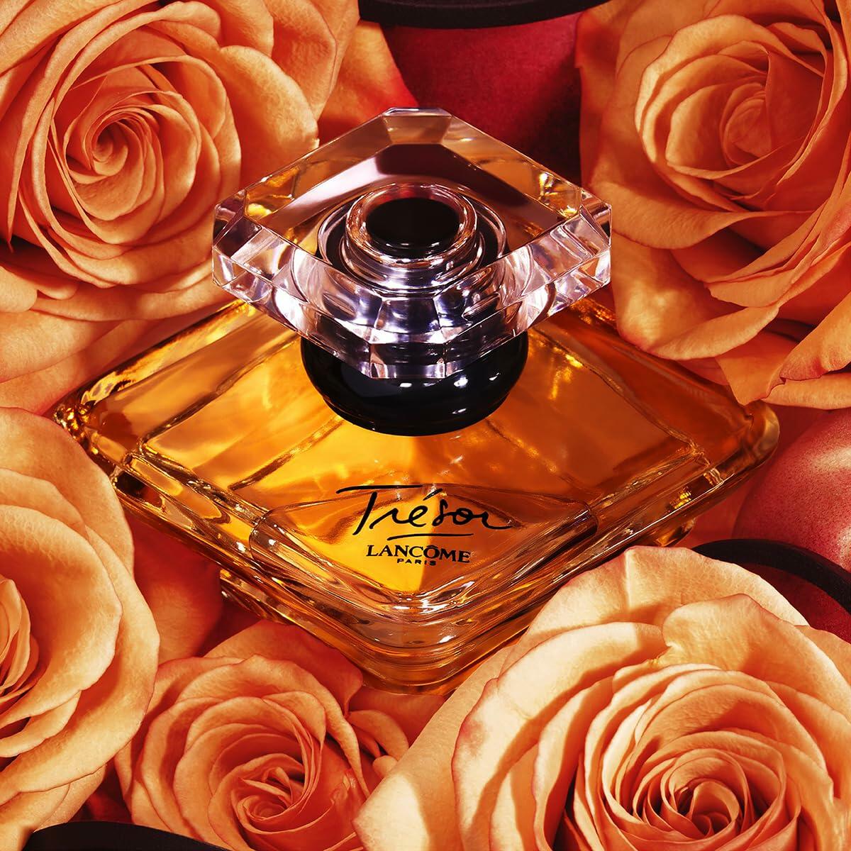 Lancôme Trésor Eau de Parfum - Long Lasting Fragrance with Notes of Rose, Lilac, Peach & Apricot Blossom - Elegant & Romantic Women's Perfume - 3.4 Fl Oz