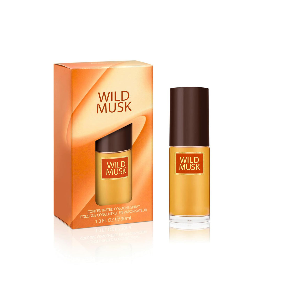 Wild Musk Eau de Cologne Spray, Vegan Formula, Perfume, Warm Spicy Scent, 1.0oz