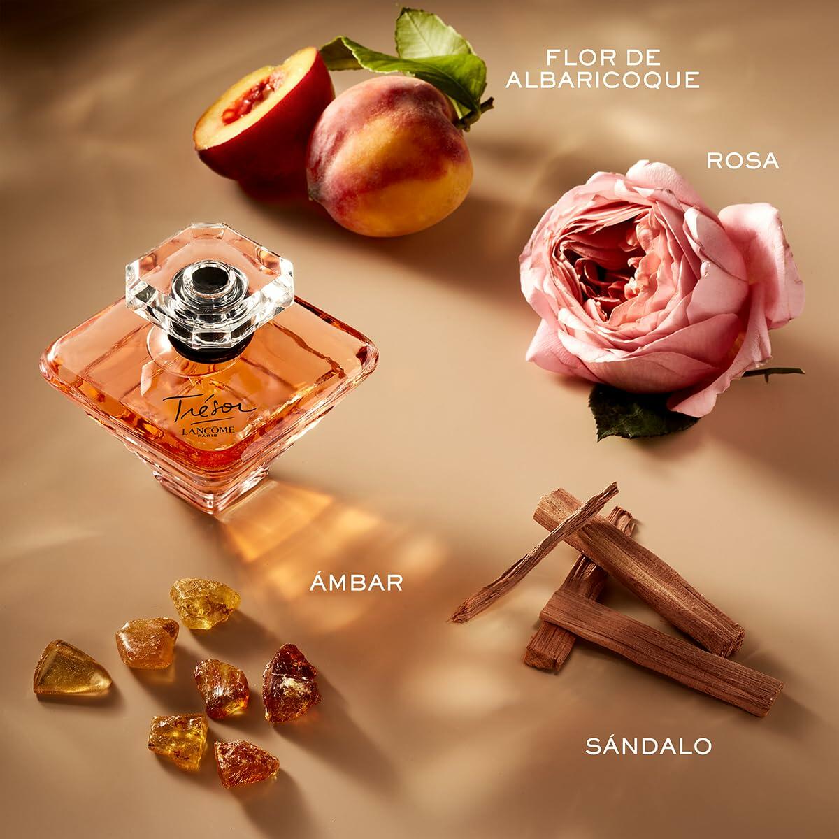 Lancôme Trésor Eau de Parfum - Long Lasting Fragrance with Notes of Rose, Lilac, Peach & Apricot Blossom - Elegant & Romantic Women's Perfume - 3.4 Fl Oz