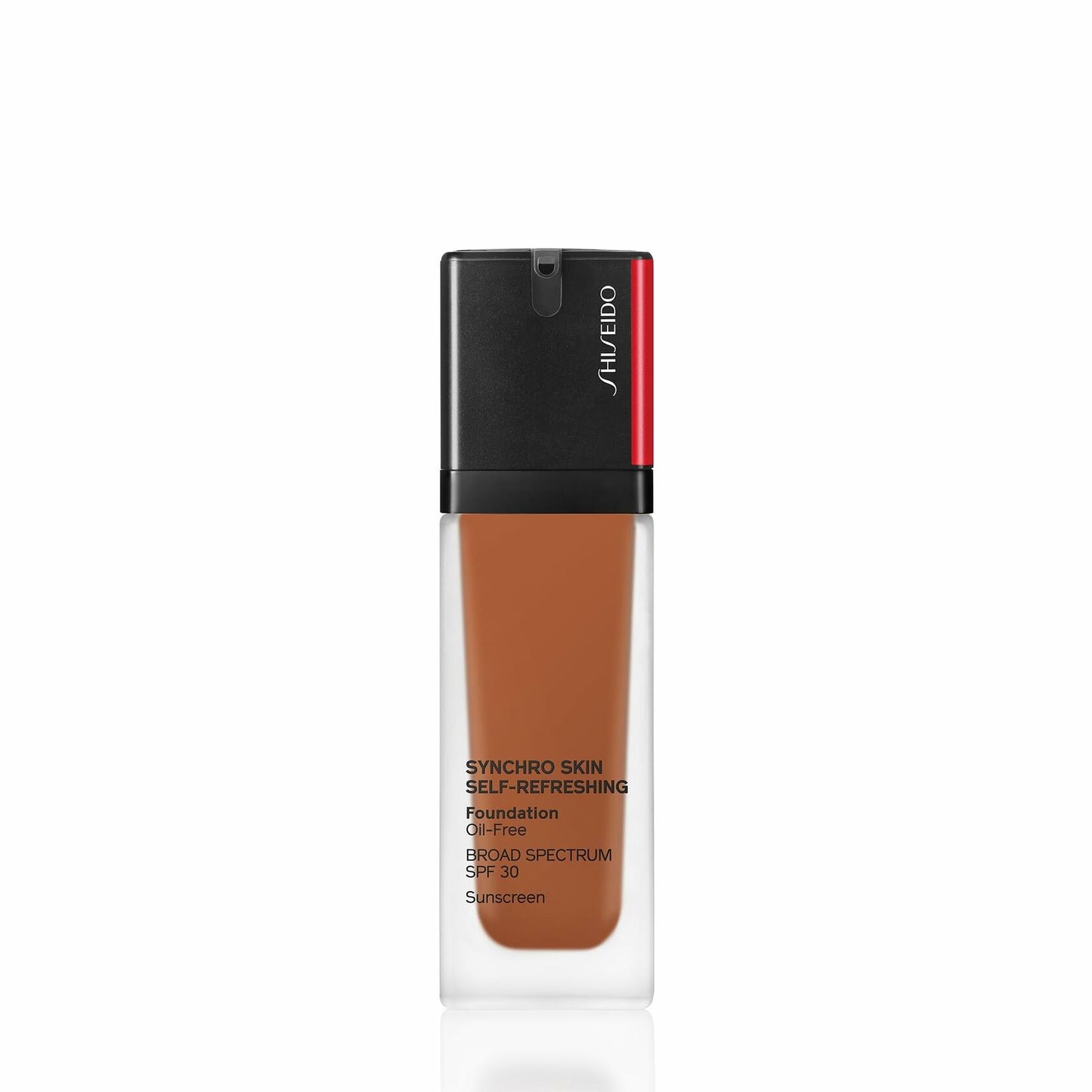 Shiseido Synchro Skin Self-Refreshing Foundation SPF 30, 520 Rosewood - Medium, Buildable Coverage + 24-Hour Wear - Waterproof & Transfer Resistant - Non-Comedogenic