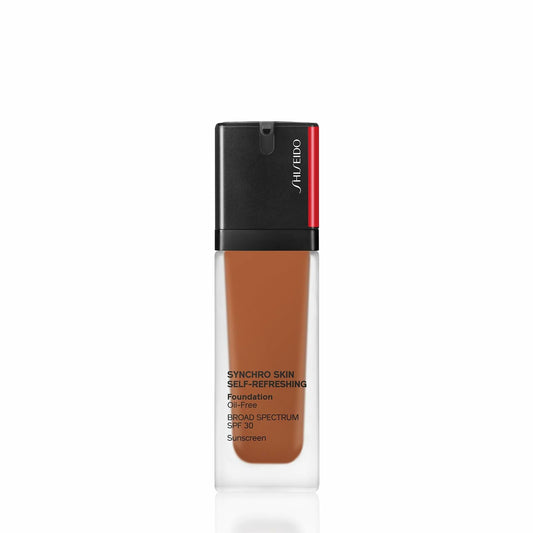 Shiseido Synchro Skin Self-Refreshing Foundation SPF 30, 520 Rosewood - Medium, Buildable Coverage + 24-Hour Wear - Waterproof & Transfer Resistant - Non-Comedogenic