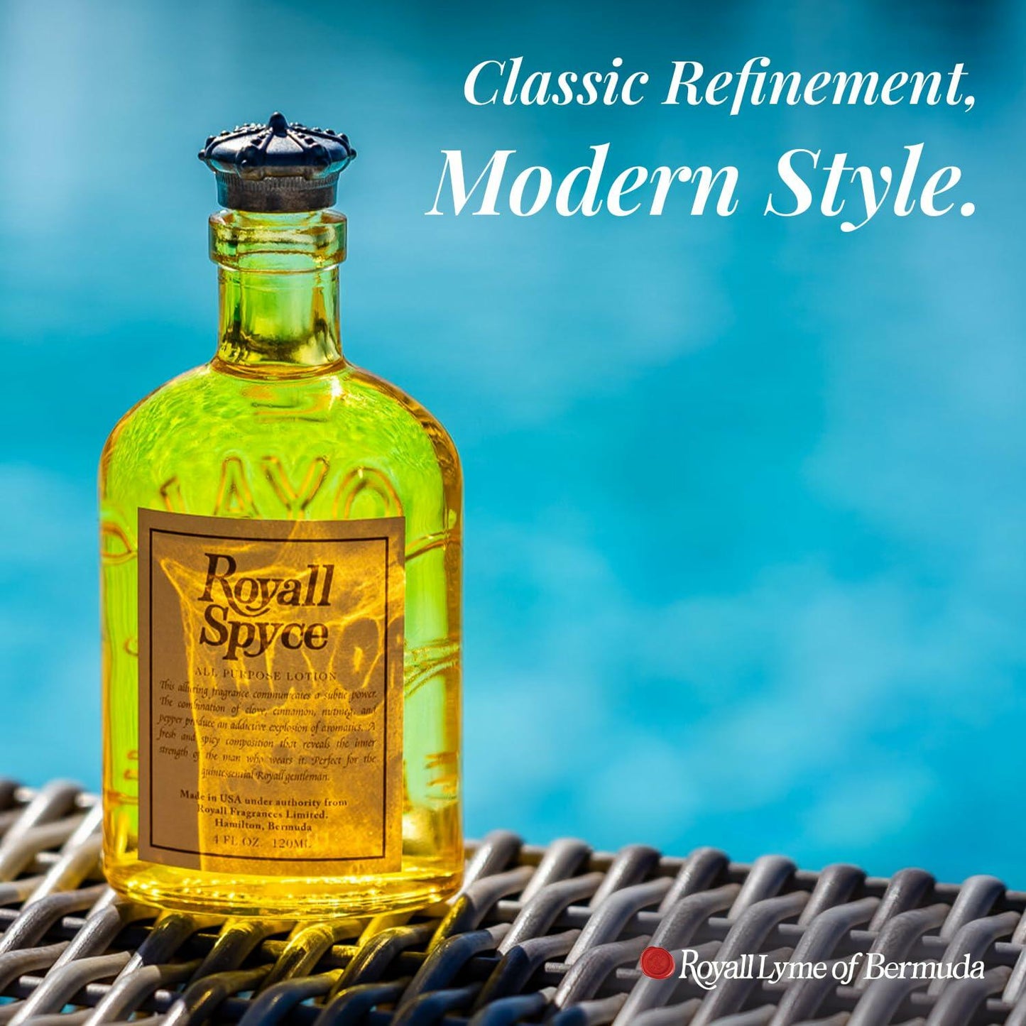 ROYALL SPYCE, Men's Heritage Cologne, Warm Spiced Fragrance – 4 oz Spray/Splash