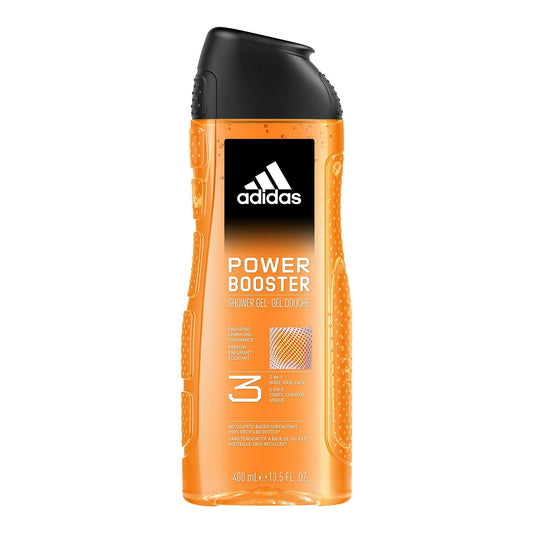CONFETTIWOW adidas - Power Booster 3-in-1 Shower Gel & Shampoo for Men 400ml