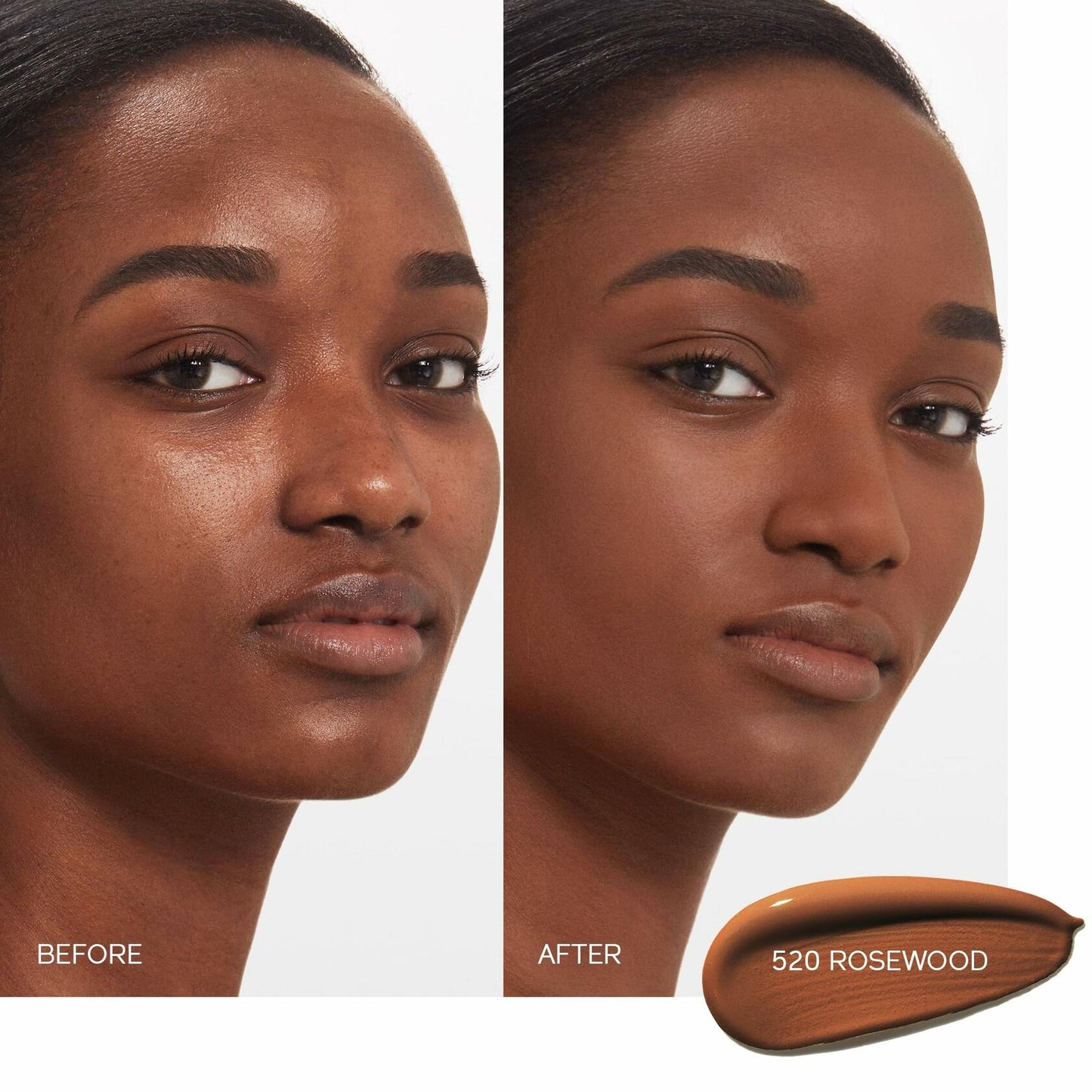 Shiseido Synchro Skin Self-Refreshing Foundation SPF 30, 520 Rosewood - Medium, Buildable Coverage + 24-Hour Wear - Waterproof & Transfer Resistant - Non-Comedogenic