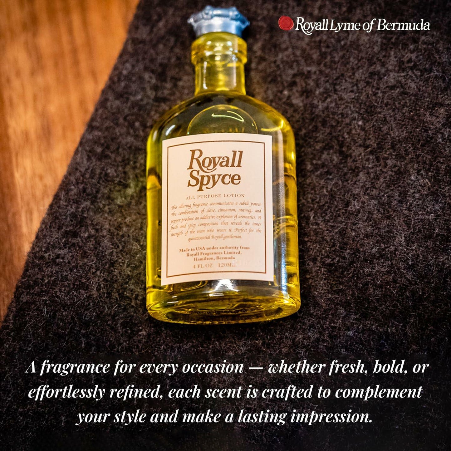ROYALL SPYCE, Men's Heritage Cologne, Warm Spiced Fragrance – 4 oz Spray/Splash