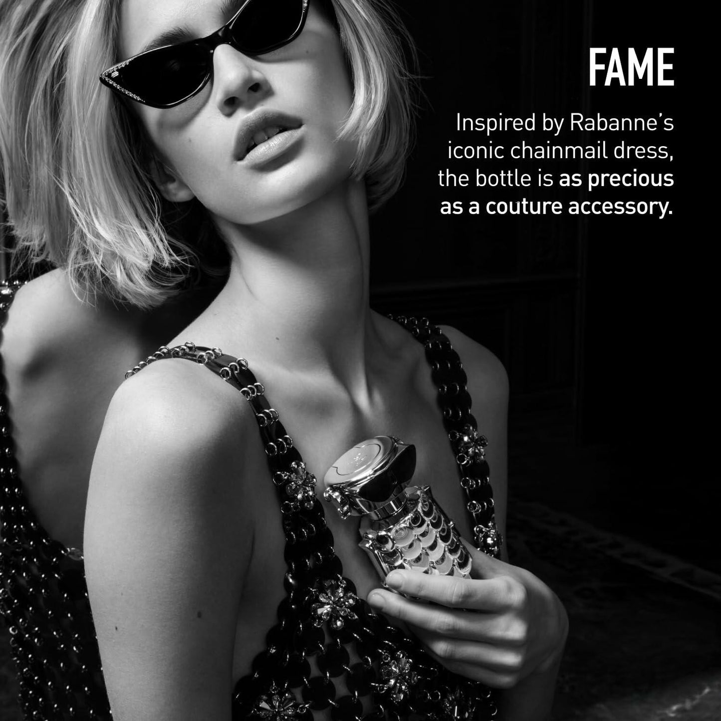 Rabanne Fame Parfum for Women - Intense Chypre Woody Perfume with Jasmine, Incense & Musk - Long Lasting Refillable French Fragrance Spray from Grasse, 1 oz