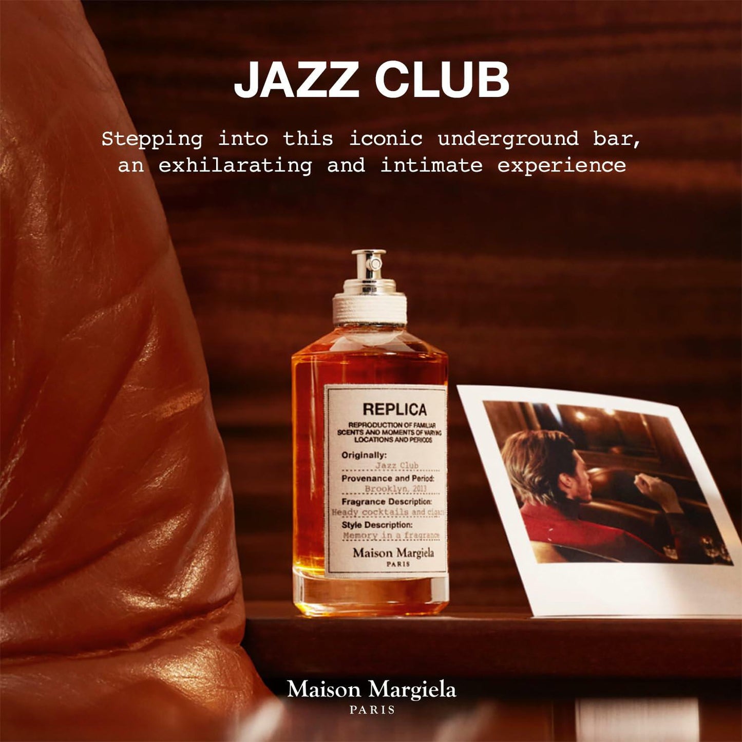 Maison Margiela - Replica - Jazz Club Eau de Toilette - Warm & Spicy Scent - With Vanilla, Rum Accord, & Tobacco - 3.4 Fl Oz