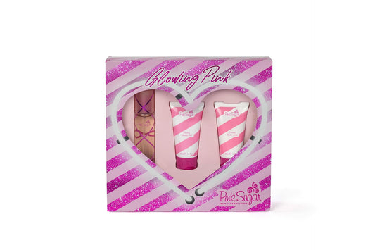 PINK SUGAR/AQUOLINA "GLOWING PINK" SWEET ADDICTION  SET (W)