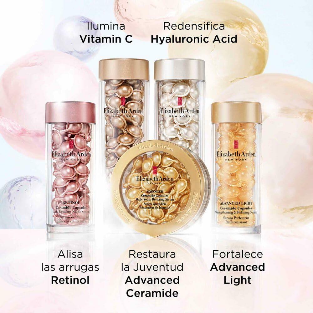 Elizabeth Arden Vitamin C Ceramide Capsules Serum, Daily Skin Care, Brightening Face Serum, 30 Count