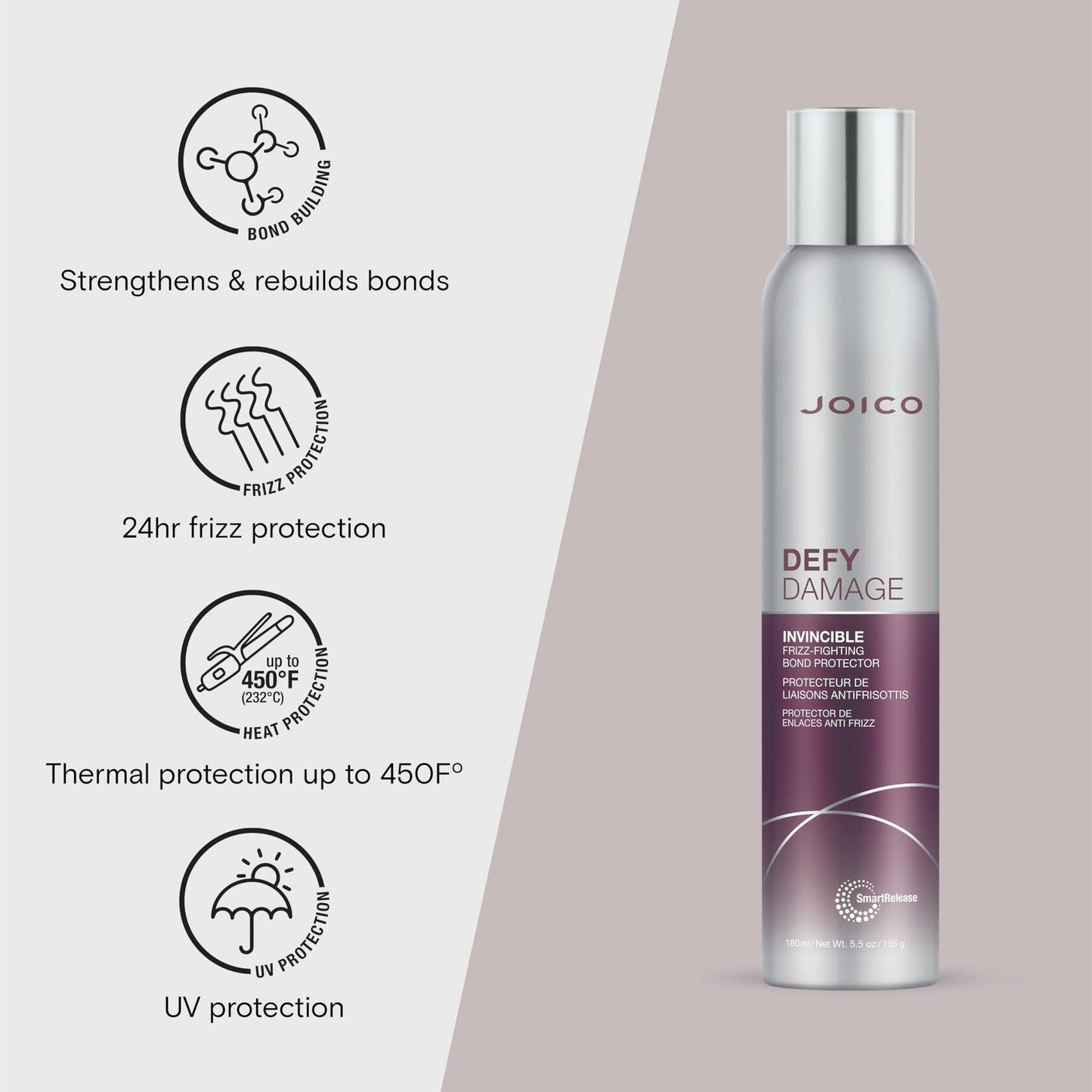 JOICO DEFY DAMAGE/JOICO INVINCIBLE FRIZZ-FIGHTING BOND PROTECTOR 5.5 OZ
