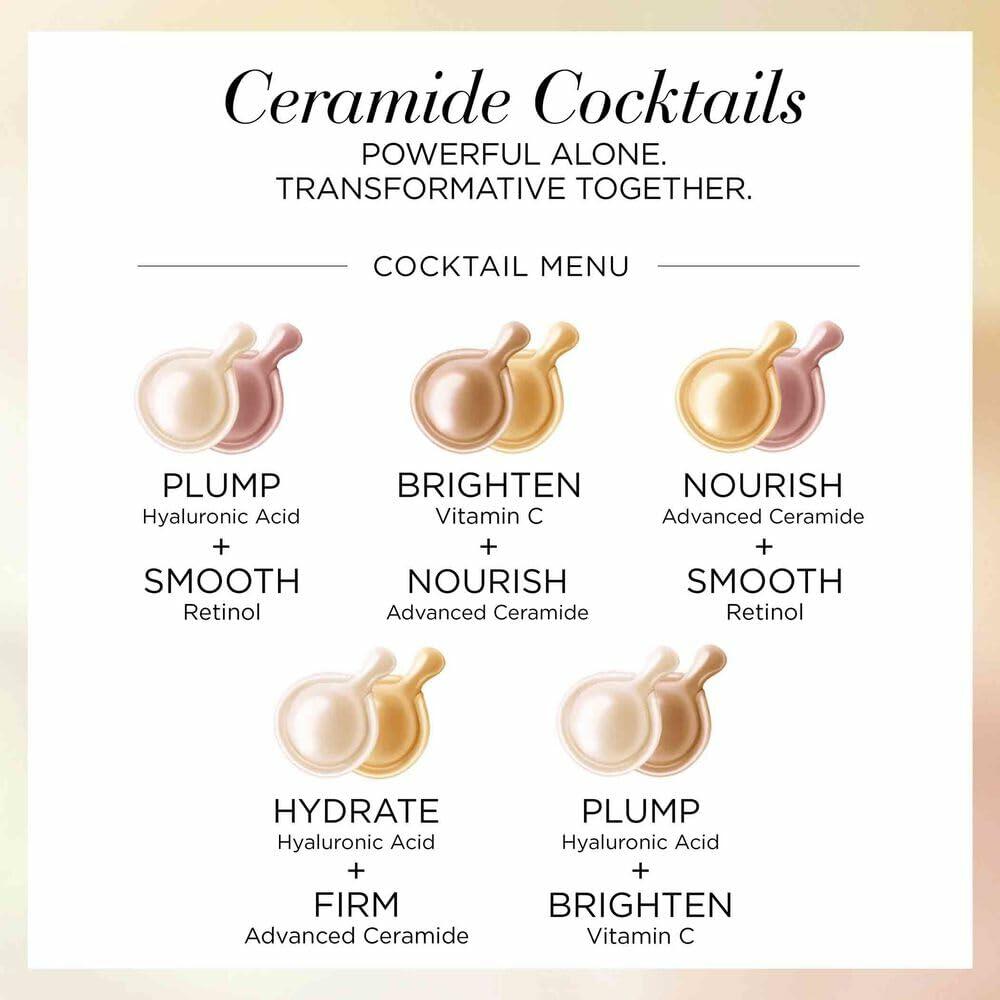 Elizabeth Arden Vitamin C Ceramide Capsules Serum, Daily Skin Care, Brightening Face Serum, 30 Count