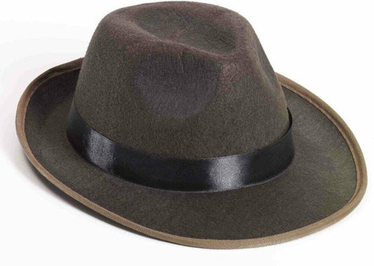 Forum Novelties 67395 Unisex-Adults Fedora Costume Headwear, One Size/Standard, Brown
