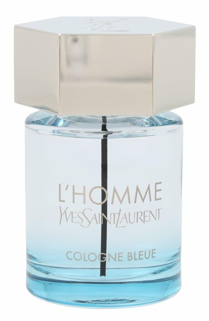 YVES SAINT LAURENT L'homme Cologne Bleue For Men Eau De Toilette Spray, Multicolor, aromatic aquatic, 3.3 Fl Oz