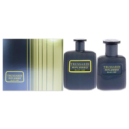Trussardi Riflesso Blue Vibe 3.4 oz EDT Spray, Sport Bottle Men 2 Pc Gift Set