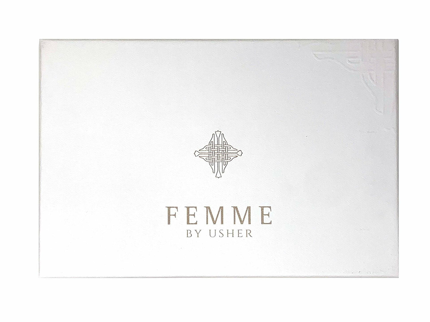 Usher Femme Gift Set for Women - Eau De Parfum Spray (3.4 Oz) + Body Lotion + Shower Gel