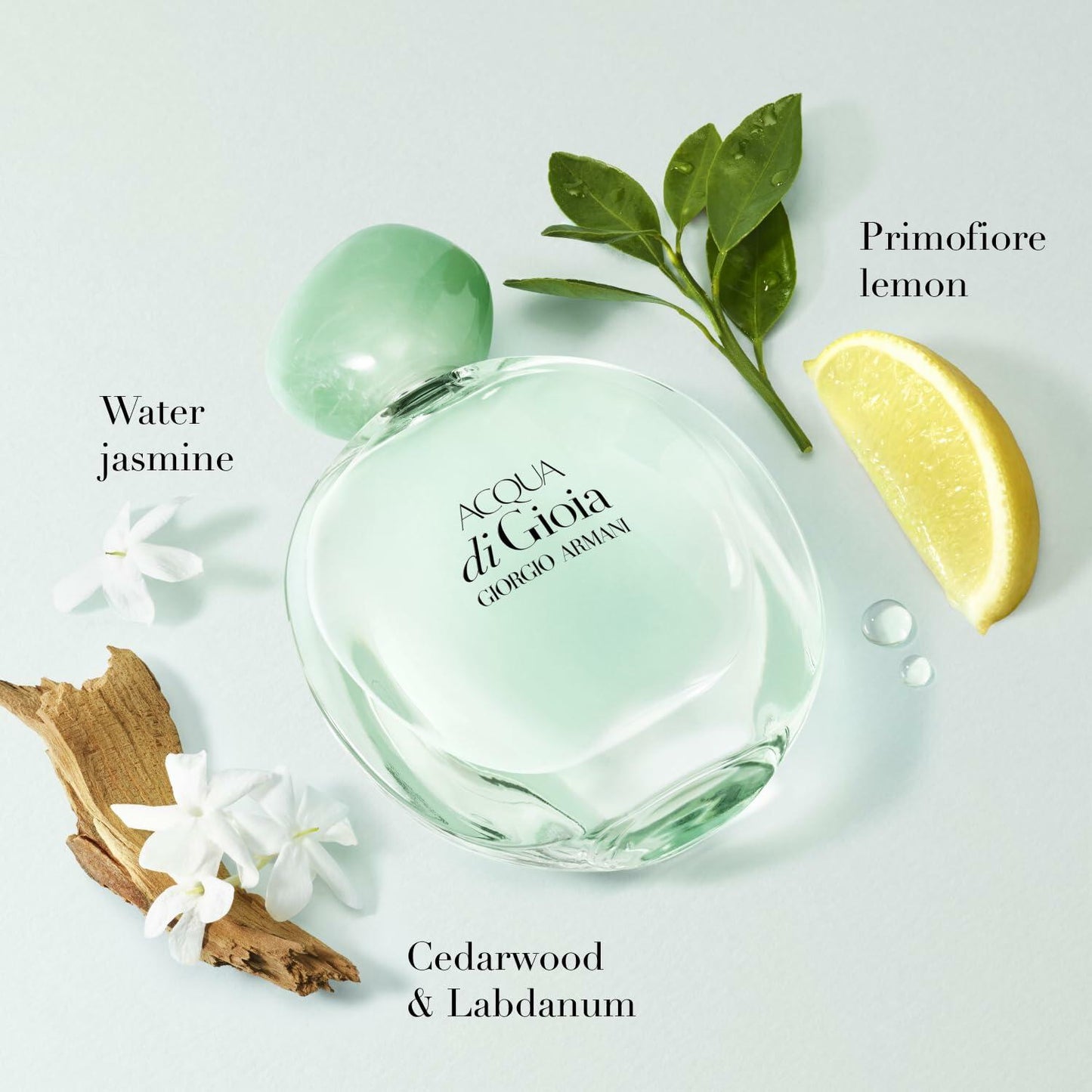 Armani Beauty – Acqua di Gioia – Eau de Parfum – Floral Fruity Fragance for Women – Primofiore Lemon, Water Jasmin, Cedarwood Notes - 3.4 Fl Oz