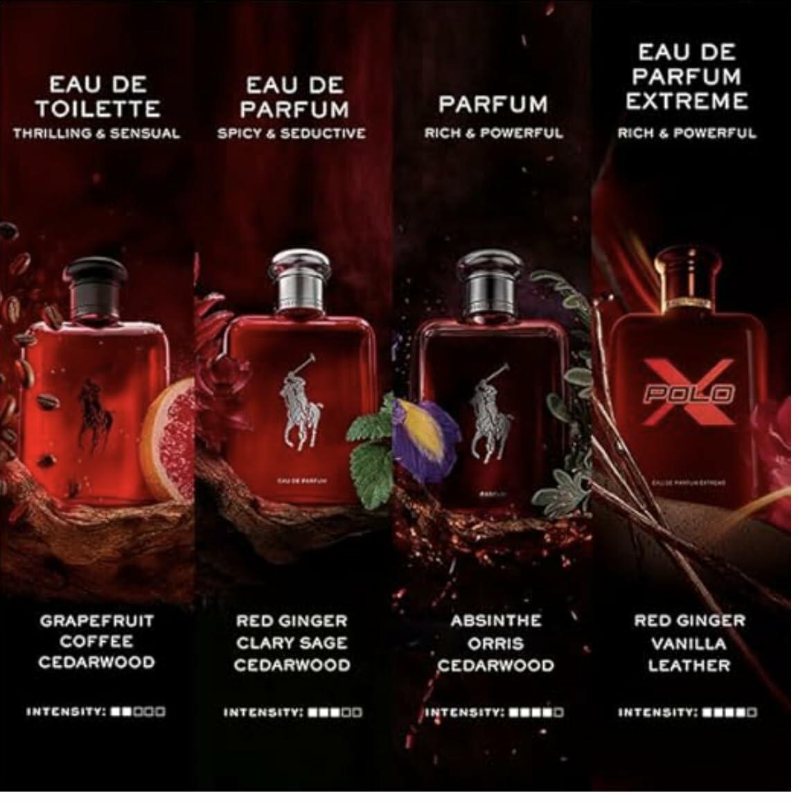 RALPH LAUREN FRAGRANCES Polo Red - Eau de Toilette - Men's Cologne - Woody & Spicy - With Grapefruit, Saffron, and Redwood - Medium Intensity - 6.7 Fl Oz