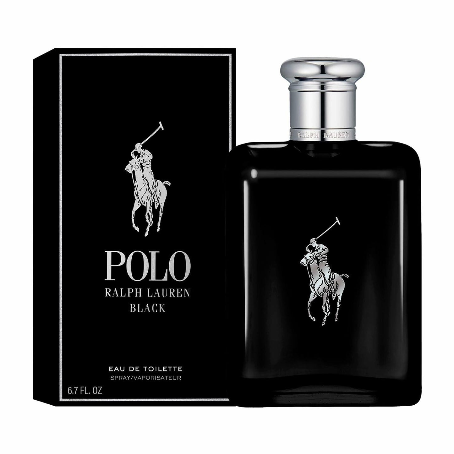 Ralph Lauren FRAGRANCES Polo Black - Eau de Toilette - Men's Cologne - Woody & Fresh - With Patchouli, Sandalwood, and Mandarin - Medium Intensity - 6.7 Fl Oz