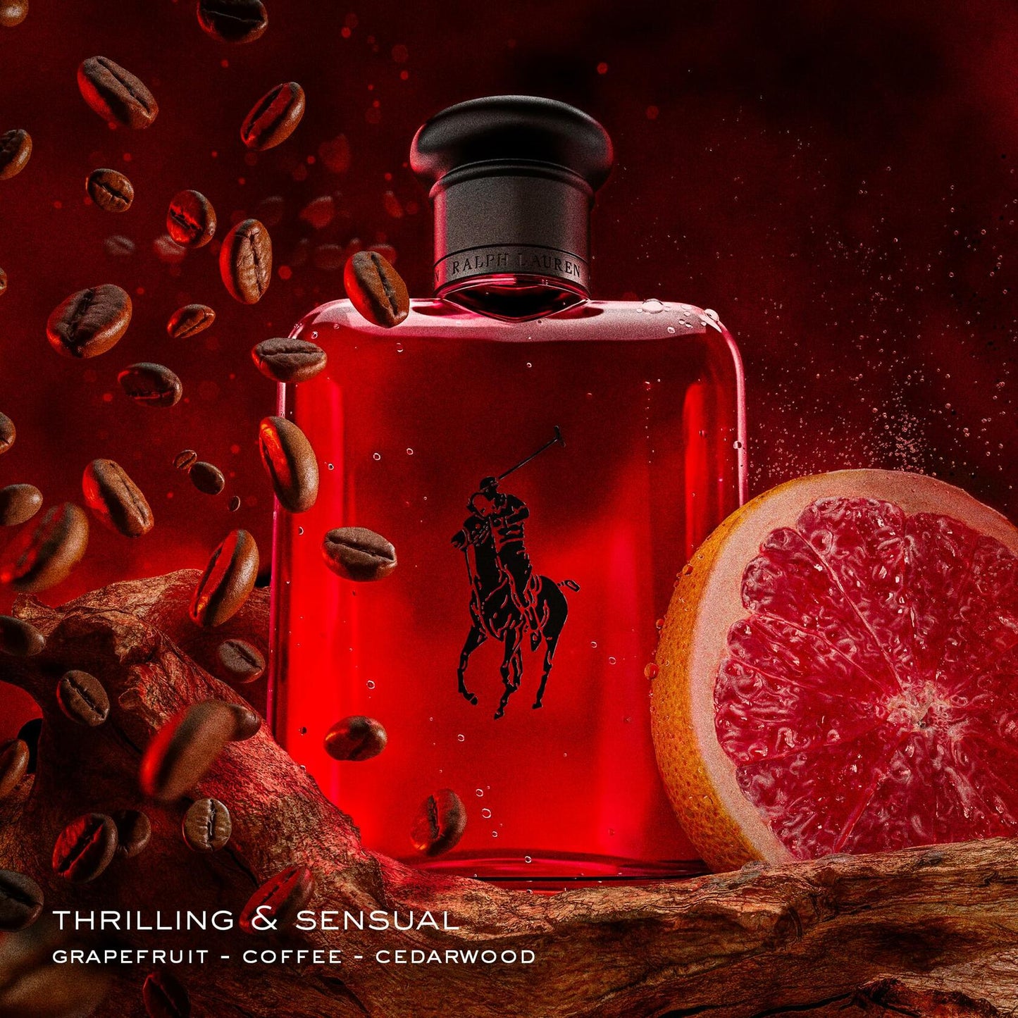RALPH LAUREN FRAGRANCES Polo Red - Eau de Toilette - Men's Cologne - Woody & Spicy - With Grapefruit, Saffron, and Redwood - Medium Intensity - 6.7 Fl Oz