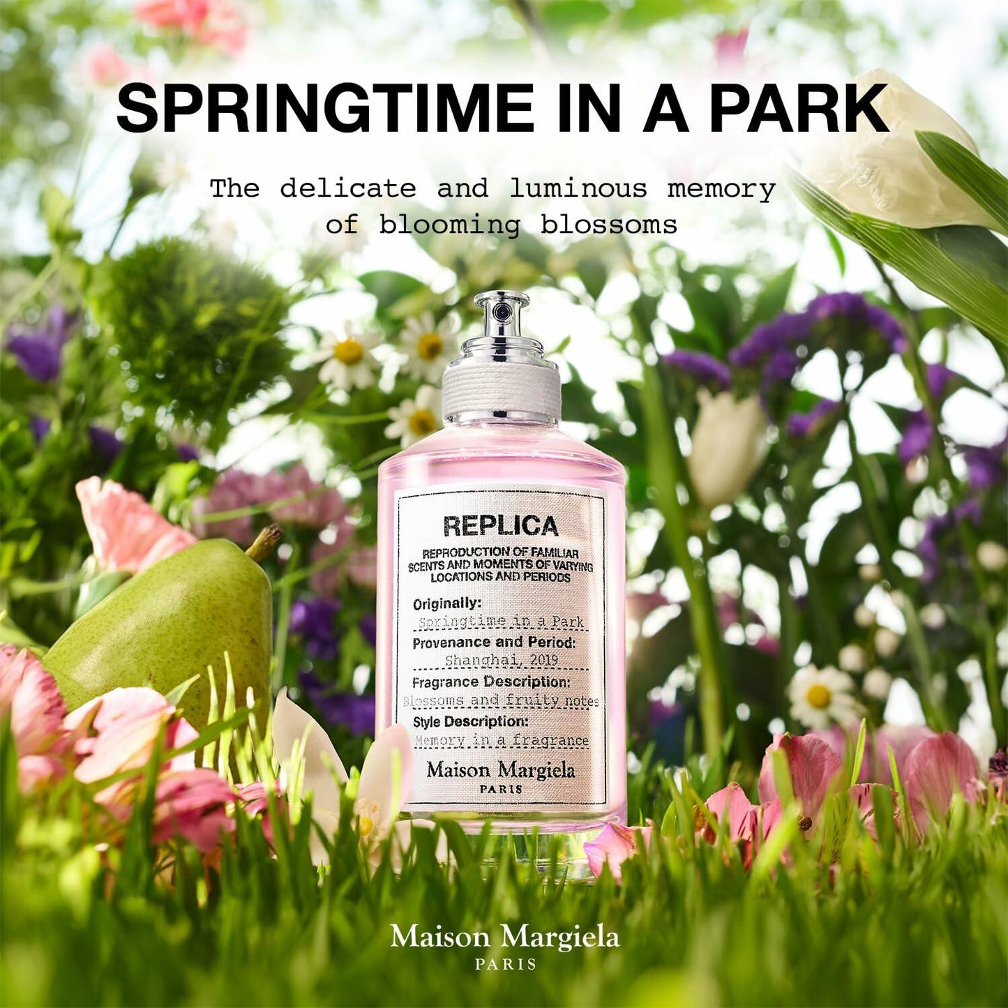 Maison Margiela - Replica - Springtime in the Park Eau de Toilette - Floral Fragrance - With Pear Accord, Lily of the Valley & Musk Accords - 3.4 Fl Oz