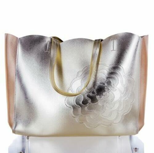 WHITE DIAMONDS/ELIZABETH TAYLOR GOLD TOTE BAG W/ SHOULDER STRAP