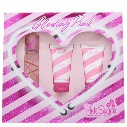 PINK SUGAR/AQUOLINA "GLOWING PINK" SWEET ADDICTION  SET (W)