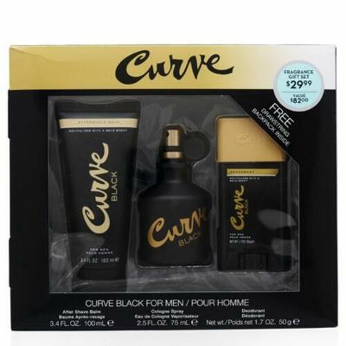 CURVE BLACK MEN/LIZ CLAIBORNE 3 PC SET