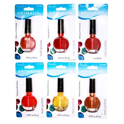 ARTMATIC/MEGA BRILLIANCE NAIL POLISH 72 PCS ASSORTED COLORS 0.29 OZ EA (8.5 ML)