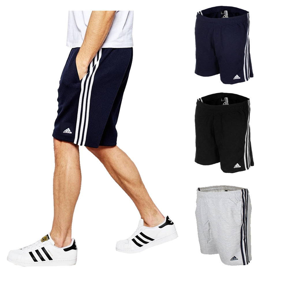 Adidas Men's Essential Logo Shorts Athletic Gym French Terry Joggers Active Wear