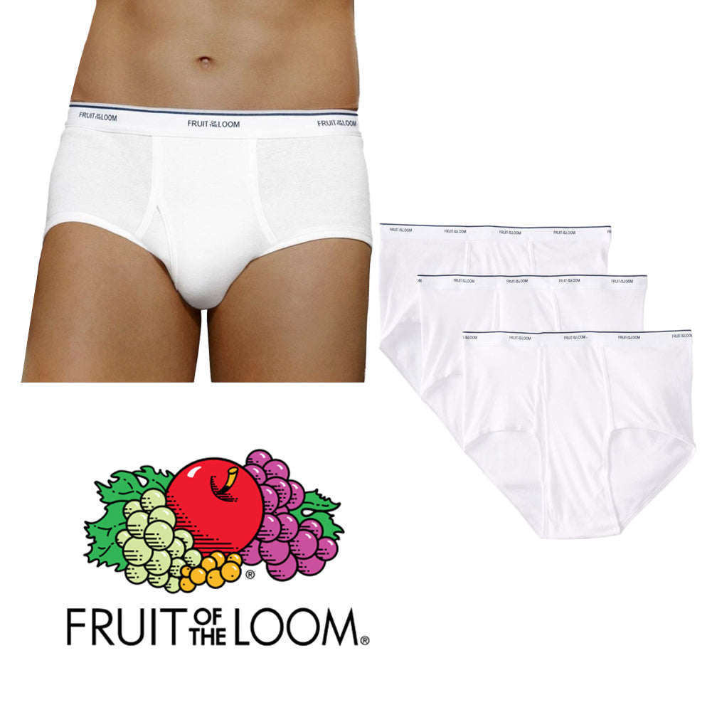 Fruit Of The Loom Men's 3 Pack Tag Free Full Cut Cotton Briefs