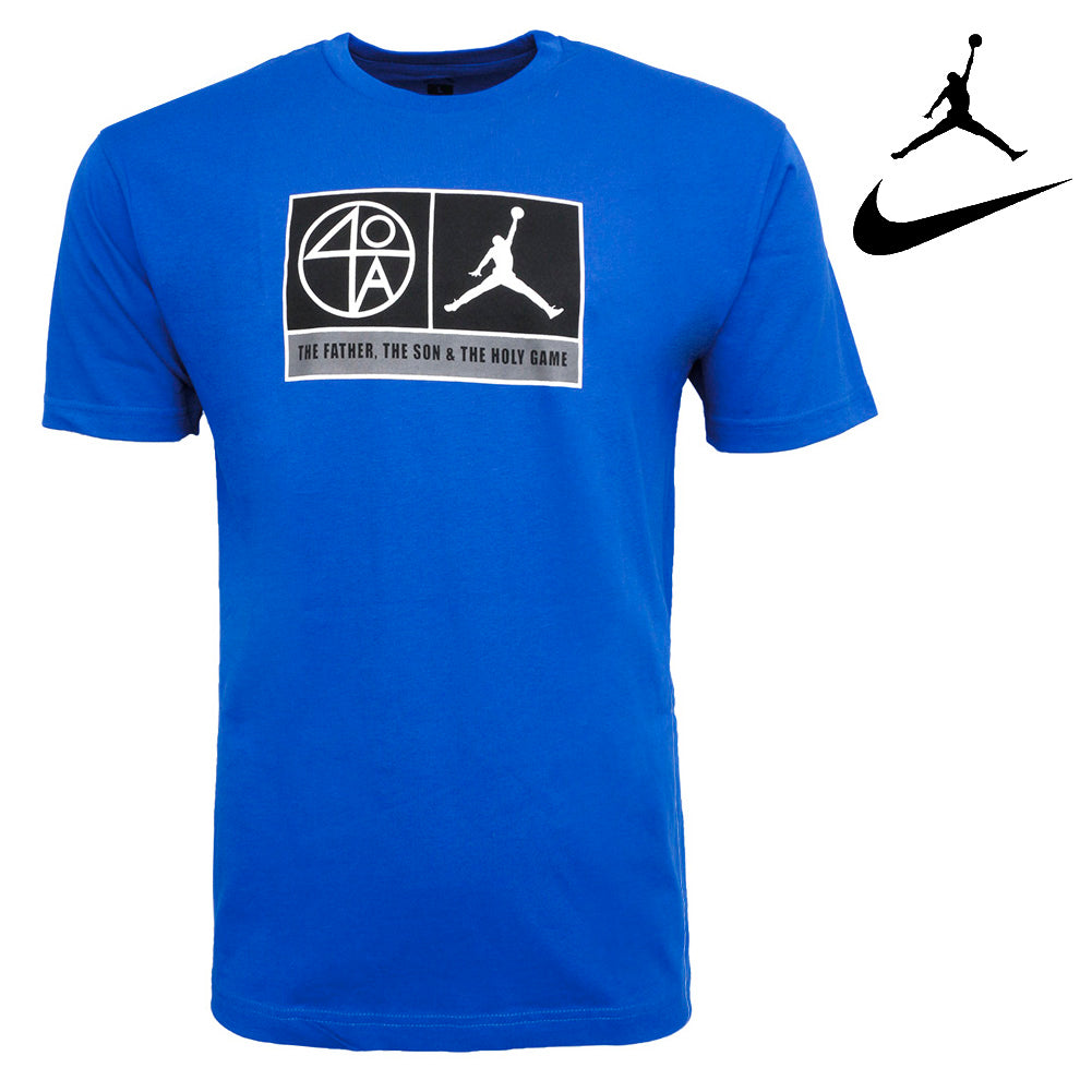 Nike Air Cotton Men's T Shirt The Father The Son & The Holy Game Graphic Print