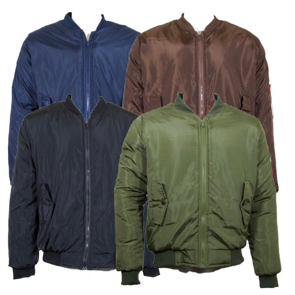 Men's Jacket Long Sleeve Full Zip Up Snap Two Pocket Casual Ribbed Cuff Coat