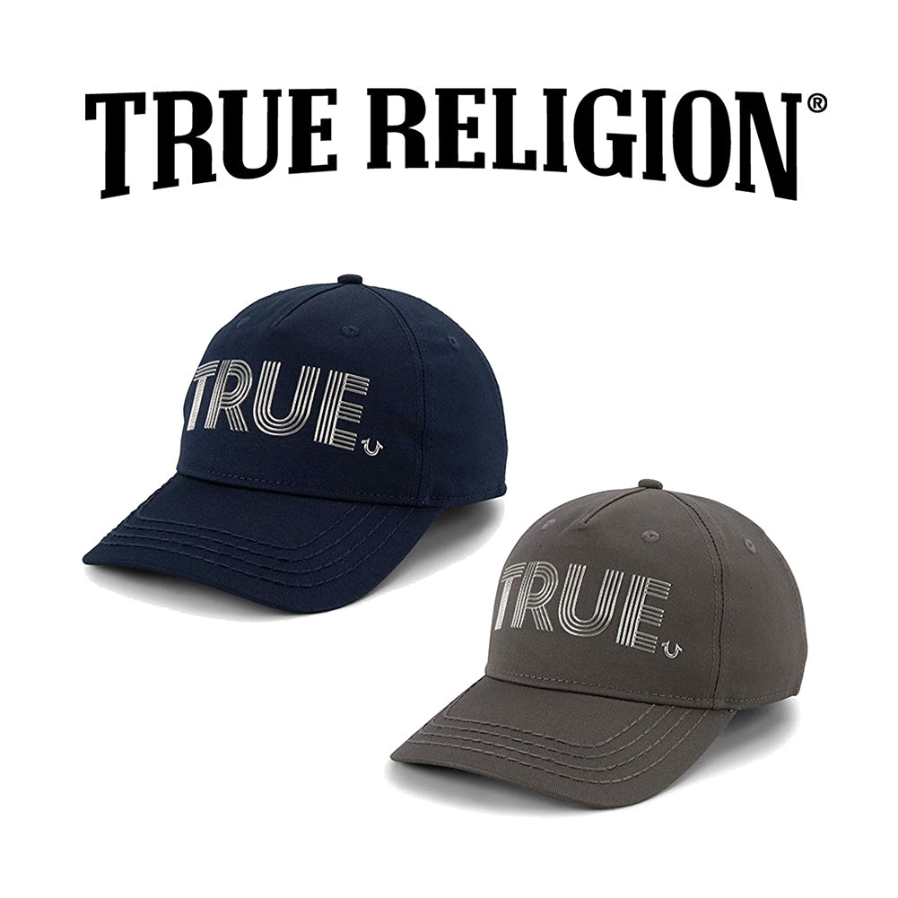 True Religion Men's Athletic Wear Metallic Embroidered True Baseball Cap Hat