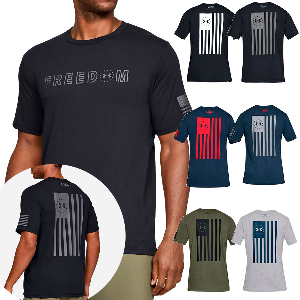 Under Armour Mens Athletic UA Freedom Flag Bold T-Shirt Short Sleeve 1333365